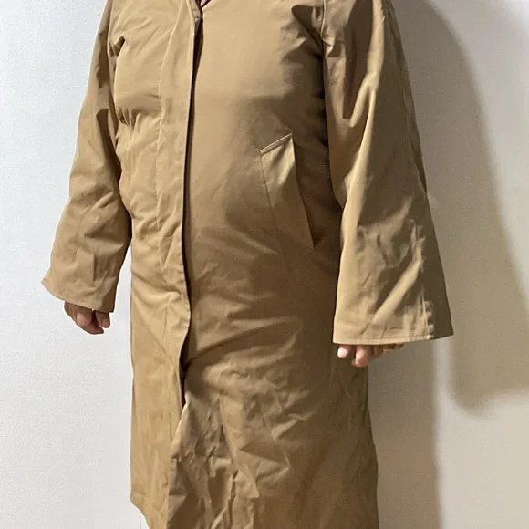 Only Tan Trench Coat with Brown Collar - Picture 7 of 13